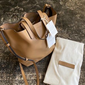 Auxiliary Mini Marseus Tote Bag - Camel leather